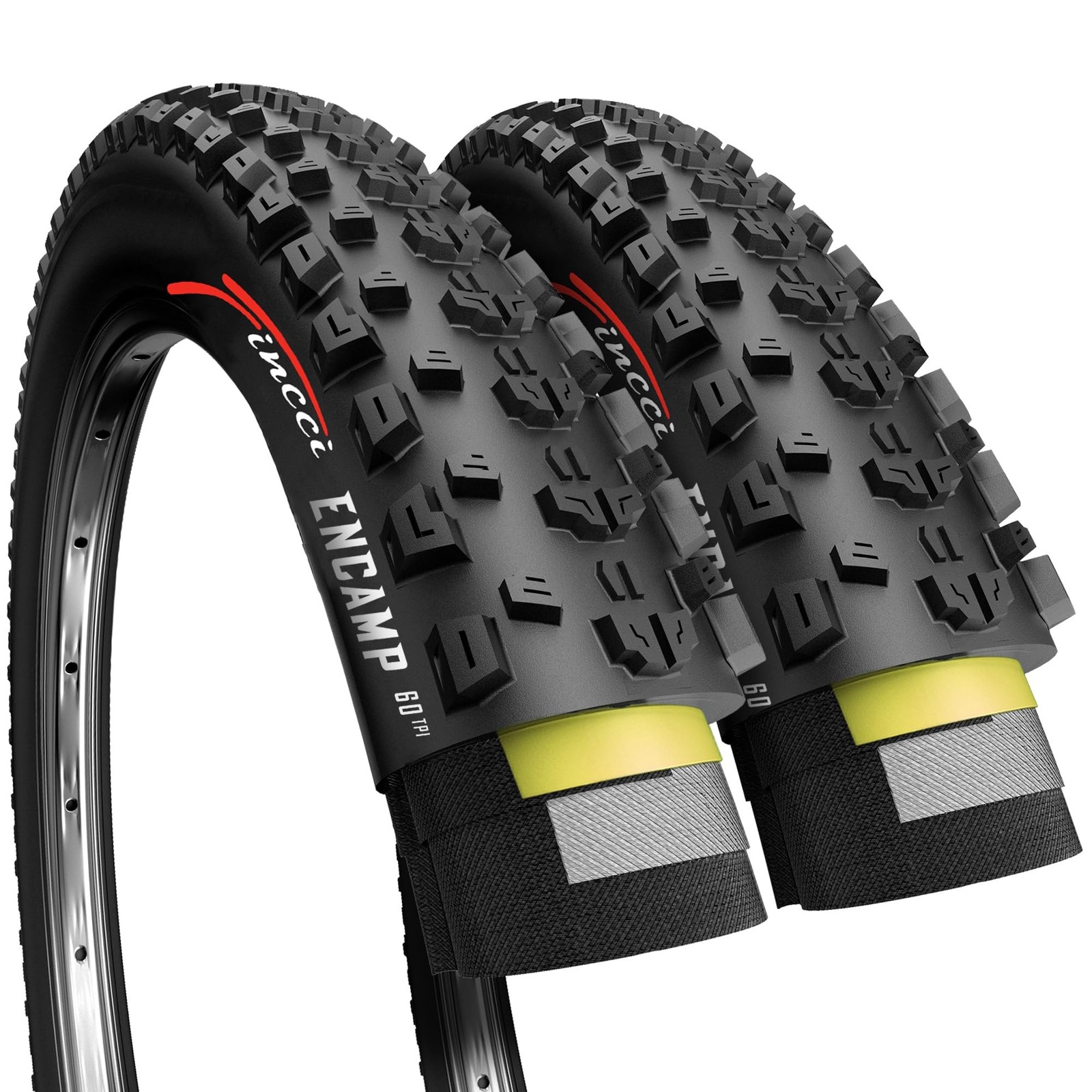 Fincci Encamp 27.5 x 2.25 Inch Mountain Bike Tire – Foldable 57-584 60 TPI Ty…