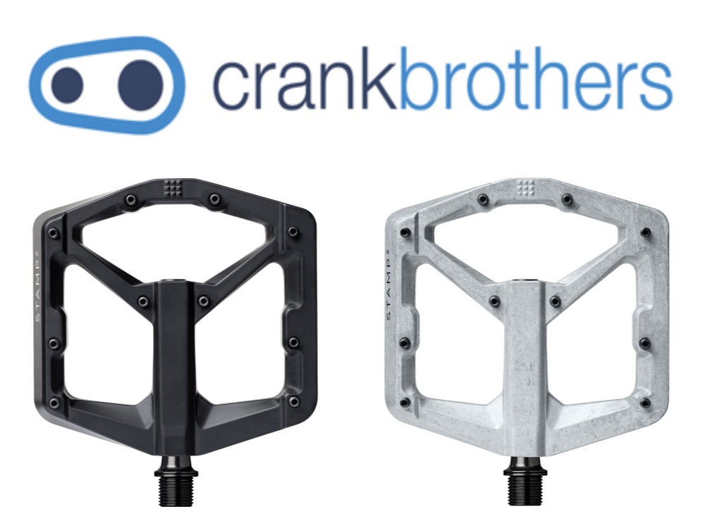 Crank Brothers Stamp 2 Small or Large, Black or Raw MTB Pedals