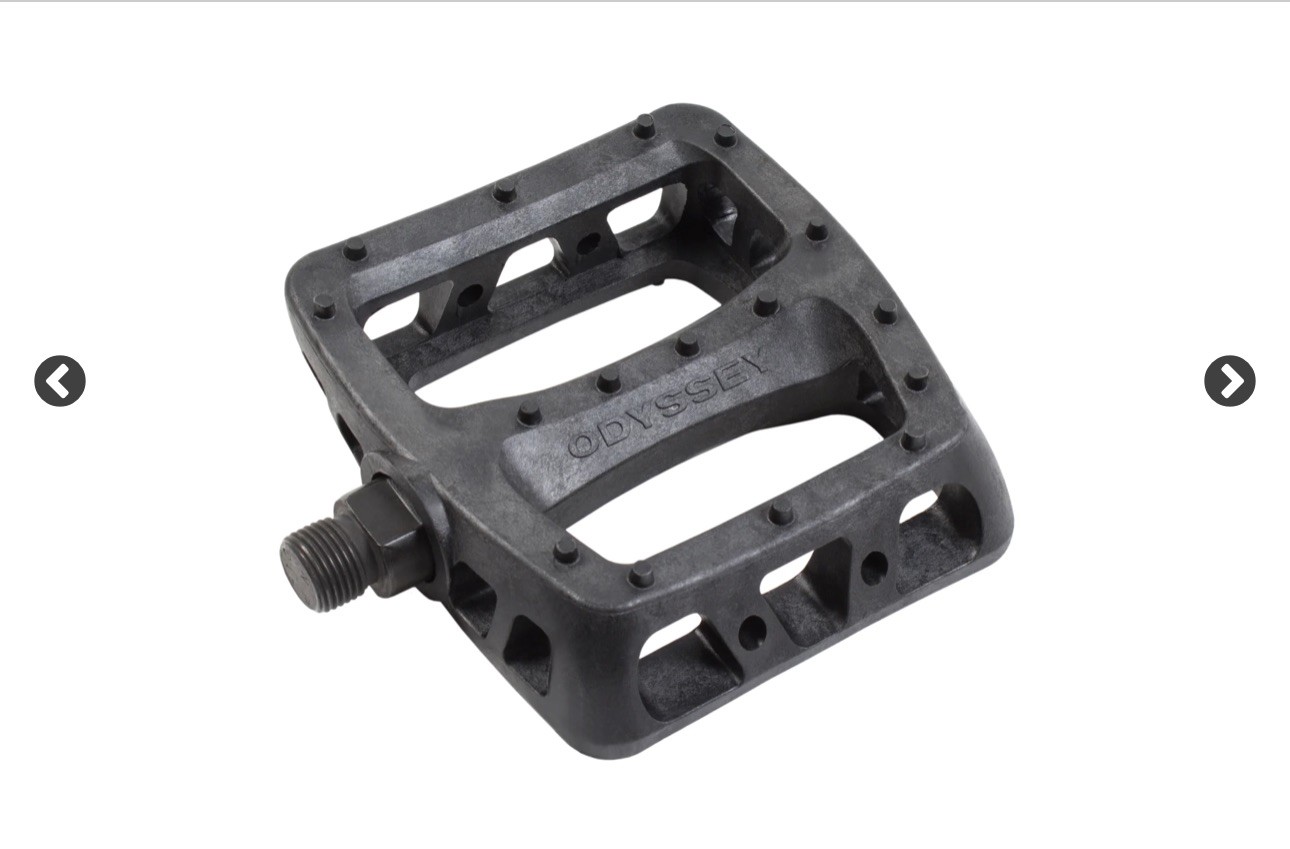Odyssey Twisted PC Pedals – Platform, Composite/Plastic, 1/2″, Black