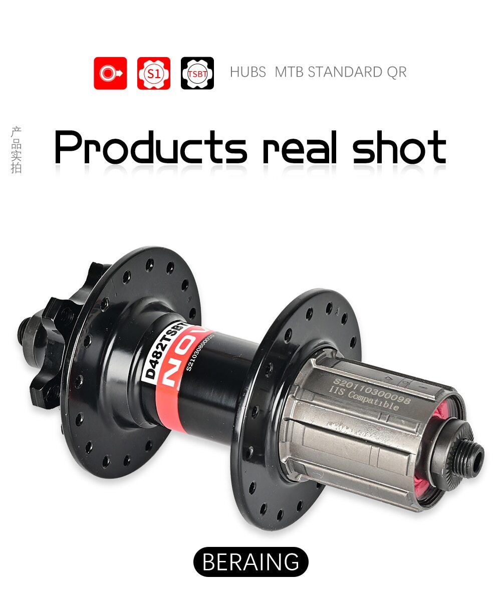 32 Holes 8-11S Mountain Bike 2 Bearing Bead QR Bicycle Parts for HG Cassette Hub