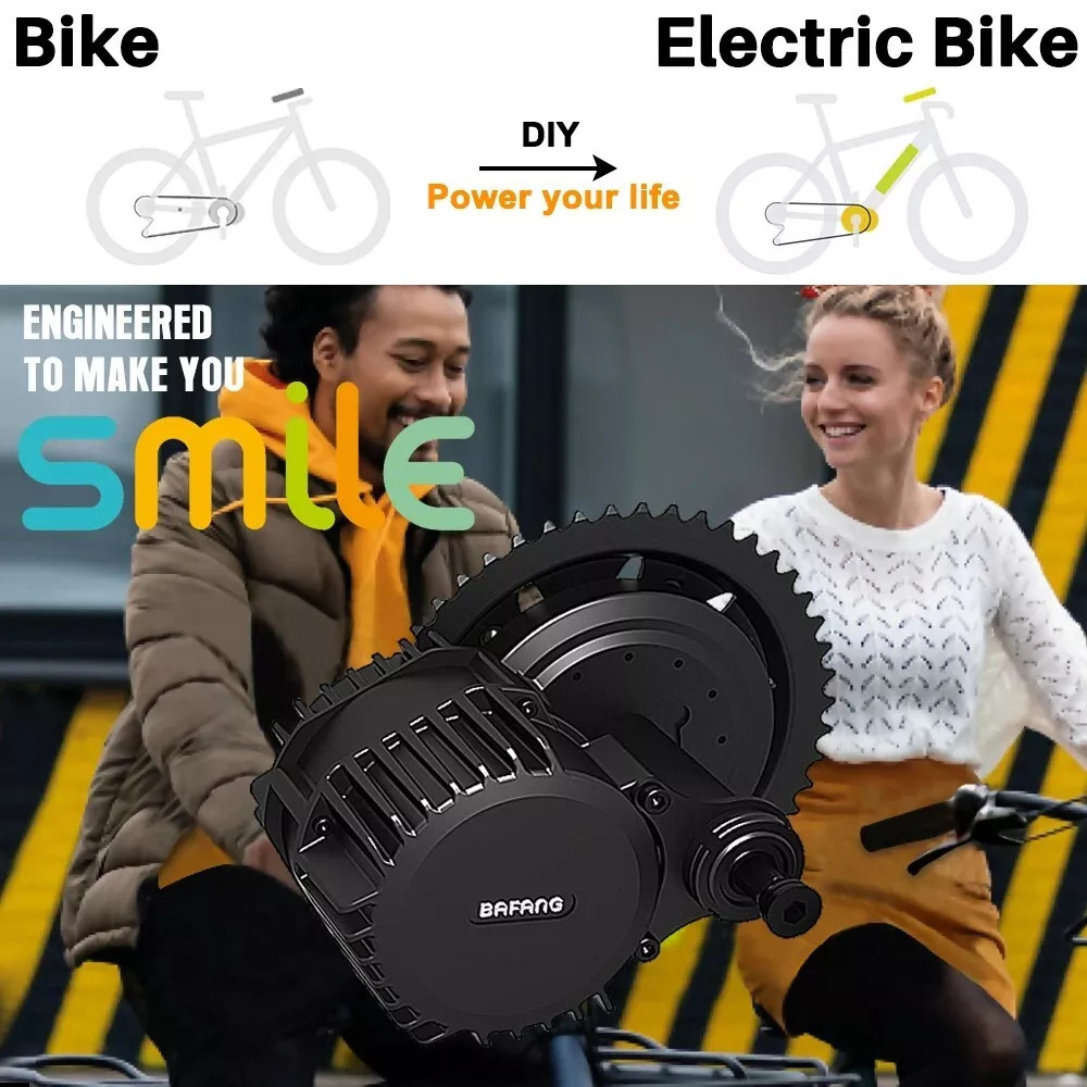 Ebike BAFANG 52V 1000W BBSHD Uart Mid Drive Motor Conversion Kit BB 68/100/120mm