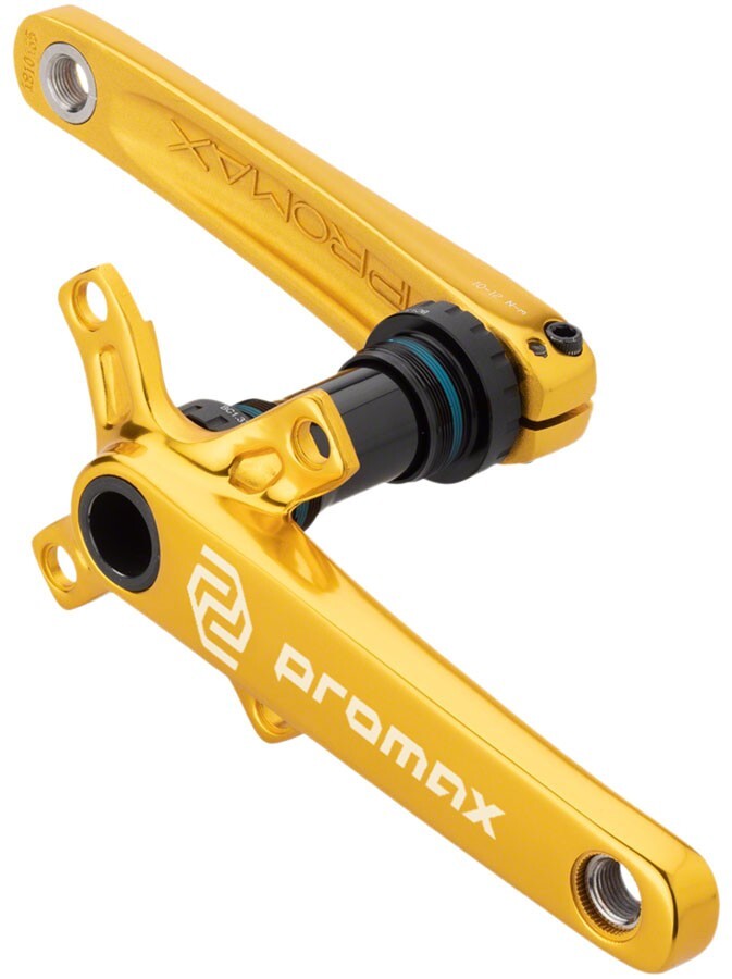 Promax CF-2 Crankset – 160mm, 24mm Spindle, 68mm English BB Included, Gold