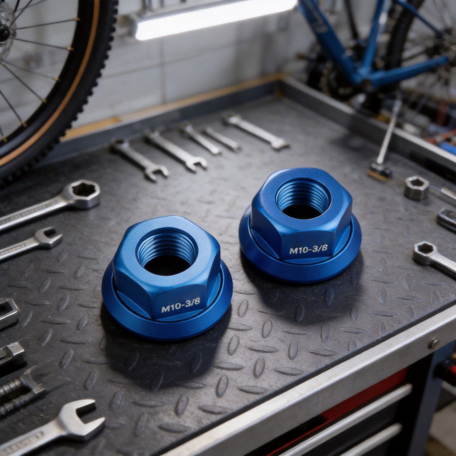 Aluminum Alloy Nuts For Bike Assembly 2pcs Package 7075 Aluminum Alloy Material