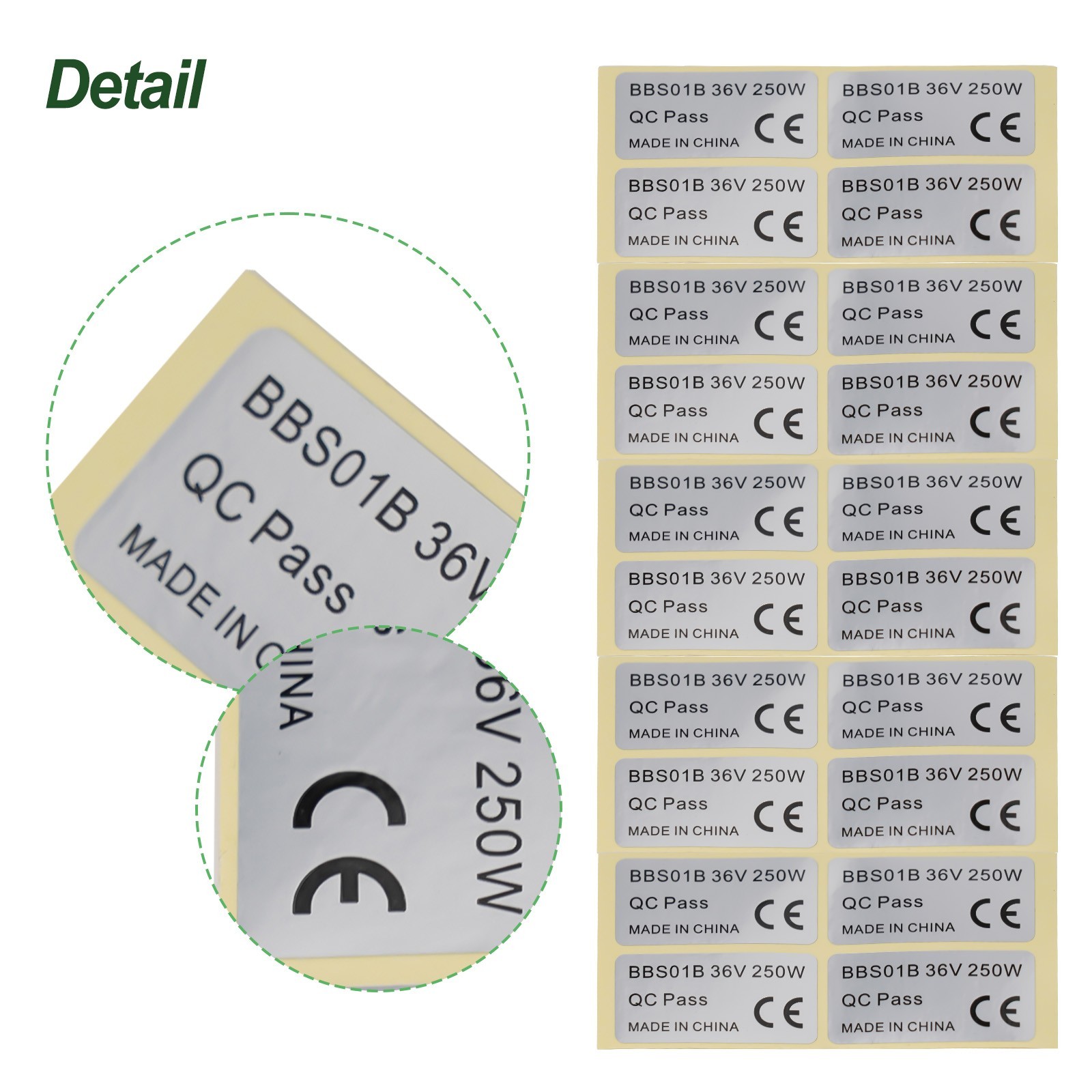 20* Sticker 20pcs 36V 250W 45x23mm01/BBSHD Components High Quality