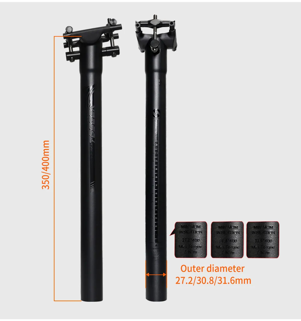 Carbon Seatpost Offset 0mm Mtb Retractable Canoe 27.2/30.8/31.6mm Seat Post