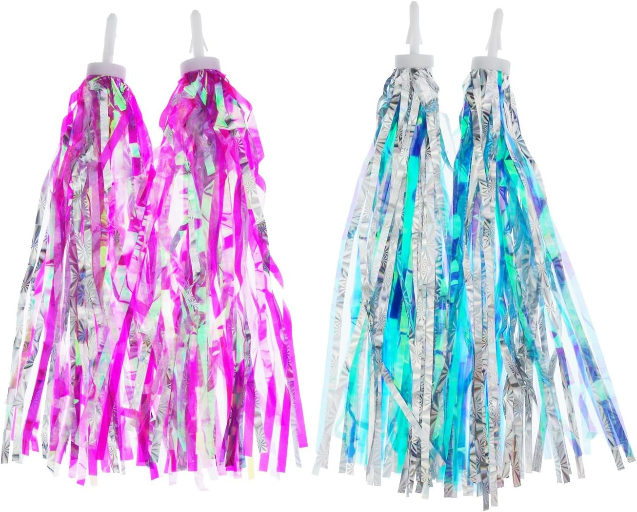 2 Pairs Bicycle Tassel Ribbon Bike Handlebar Scooter Streamers