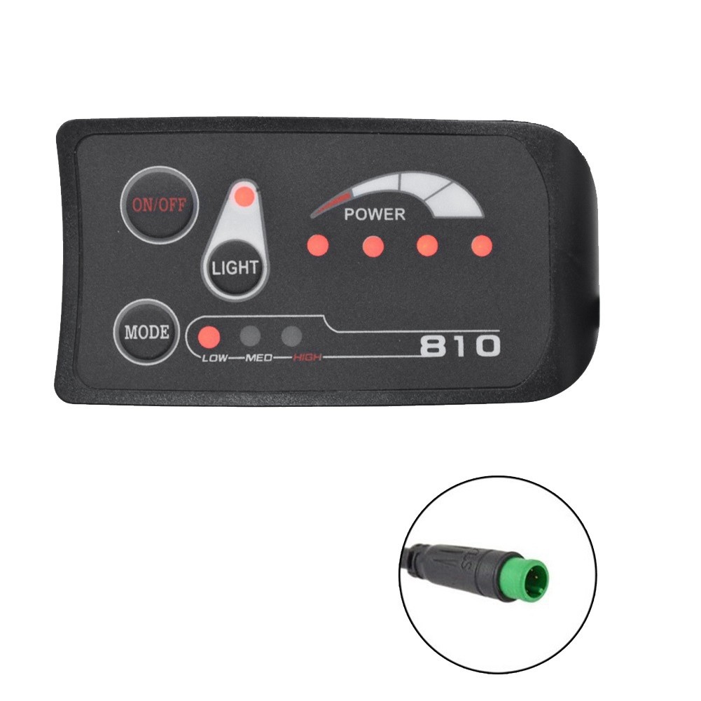 6PIN S810 E-Bike Meter LED Display IP65 36V UART for Electric Bike Electric6721