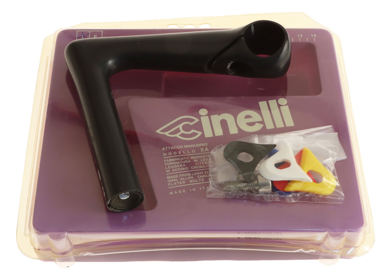 Cinelli 1″ X/A 22.2mm Quill Stem 125mm 26.4mm Clamp Black -17° XA NEW NIB NOS