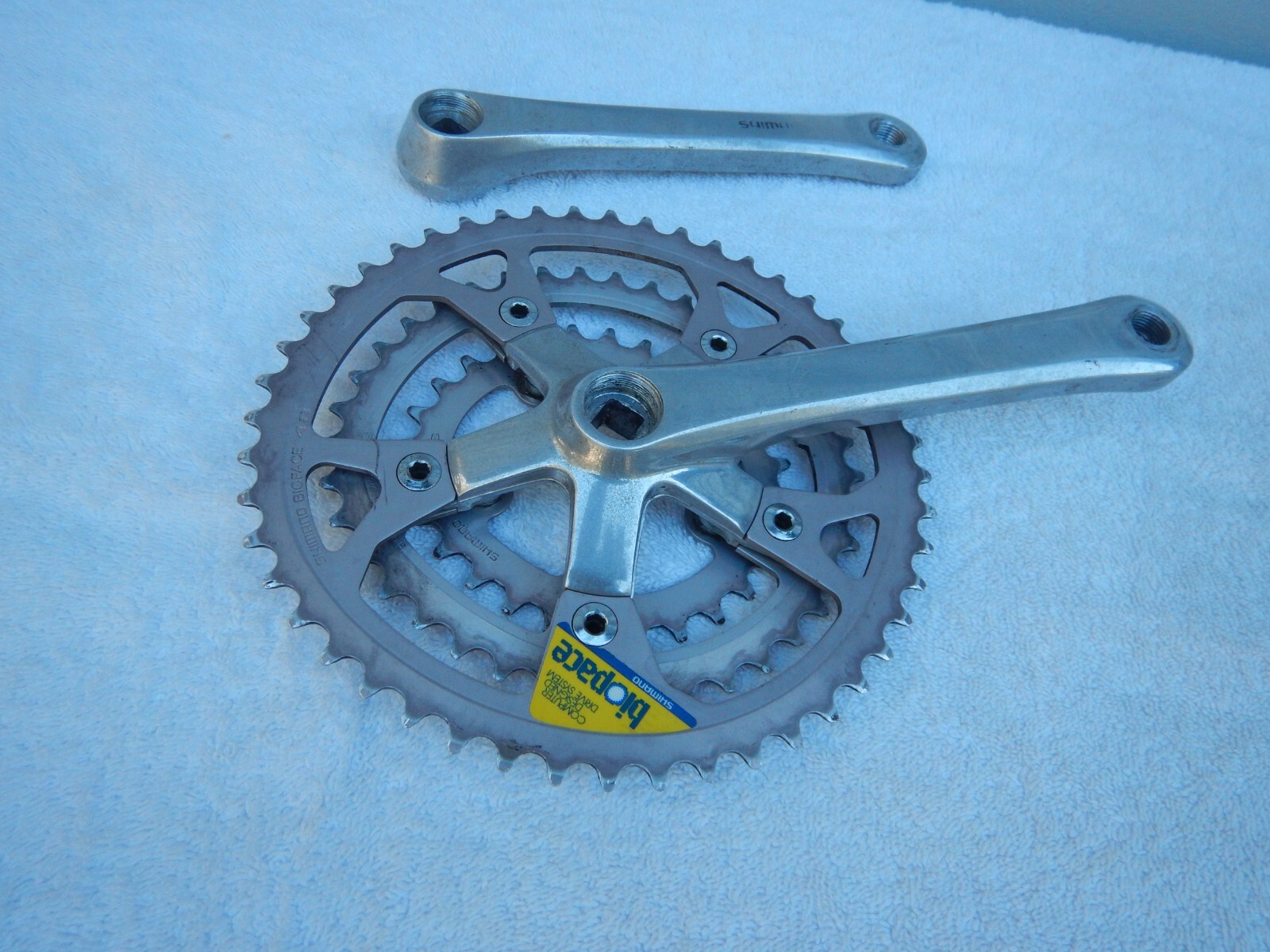 Shimano FC-B124 Biopace Triple Mountain Bike 175 Cranks Crankset Silver 110BCD