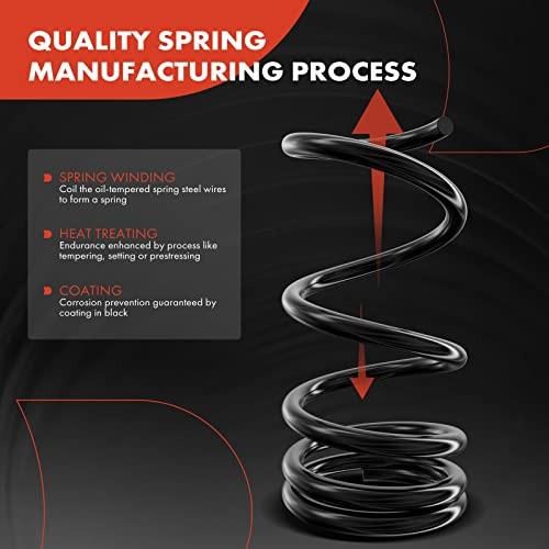 2Pcs Rear Left and Right Suspension Coil Spring Set Compatible with Buick