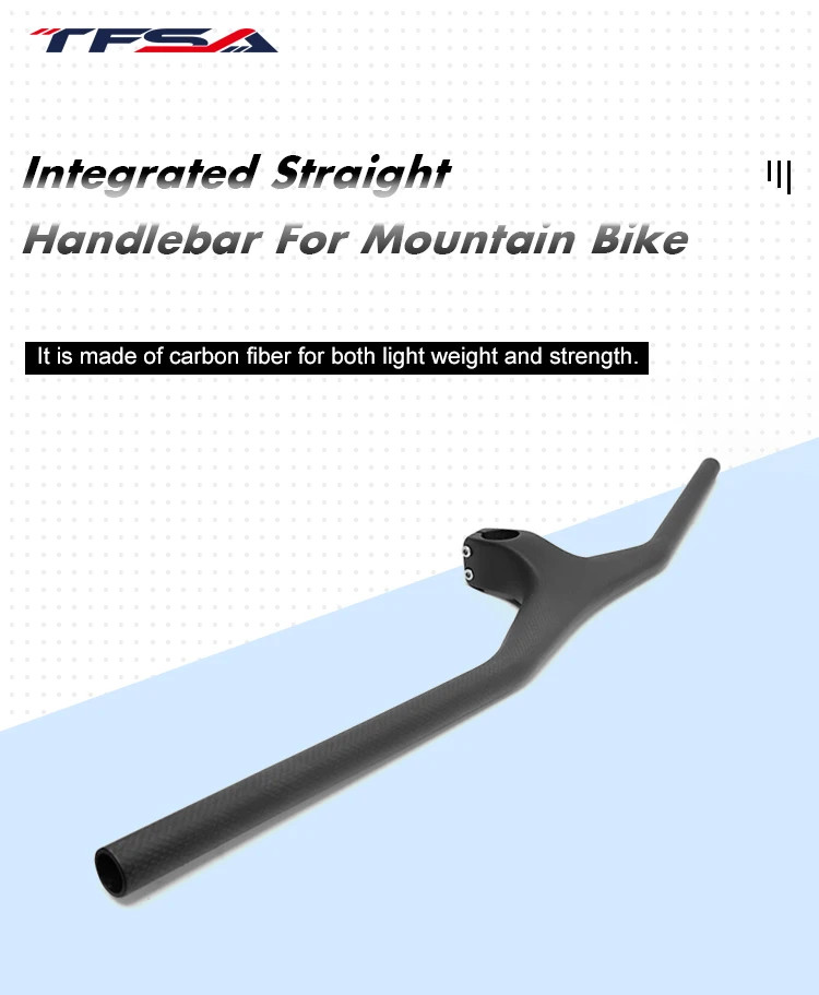 MTB Mountain Bicycle Carbon Riser Handlebar 3K UD Glossy Integrated Handle Bar