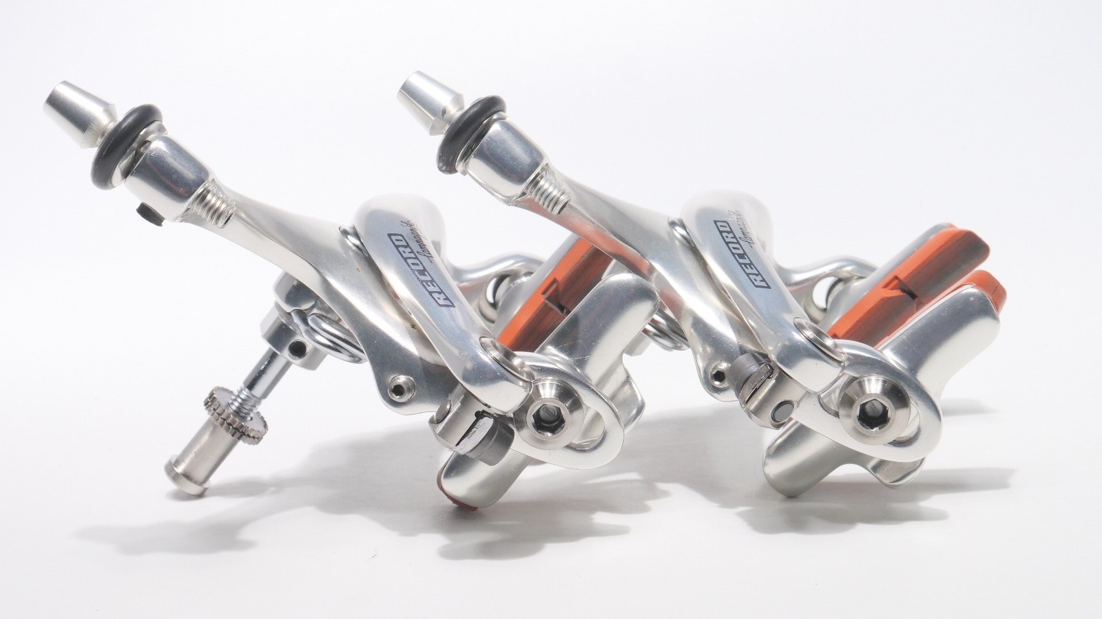 Campagnolo Record Rim Brake Calipers Front+Rear Pair Silver Dual Pivot Road
