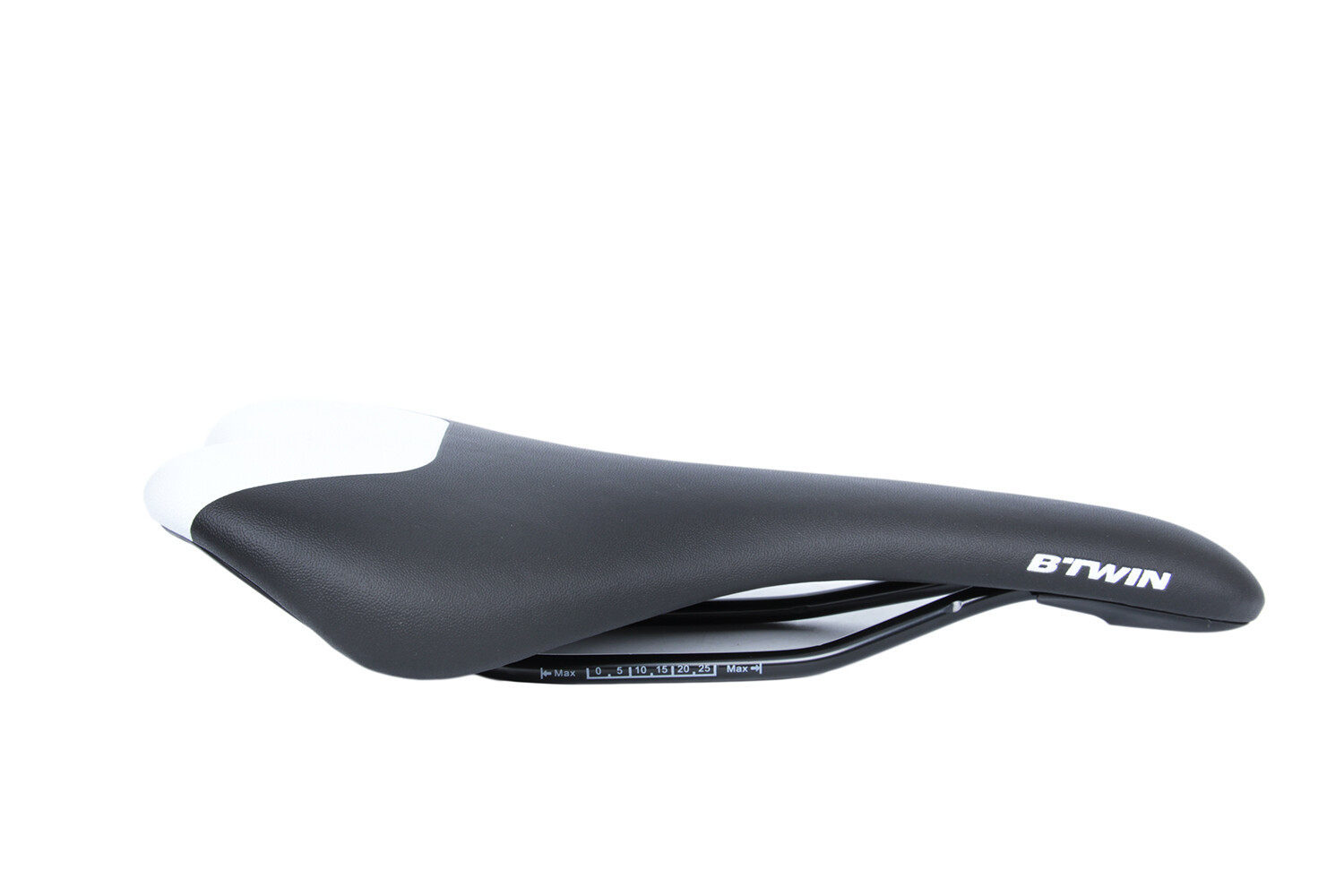 BTWIN Road MTB ebike Biking Saddle Cr-Mo Rails Seat Black White 275x135mm