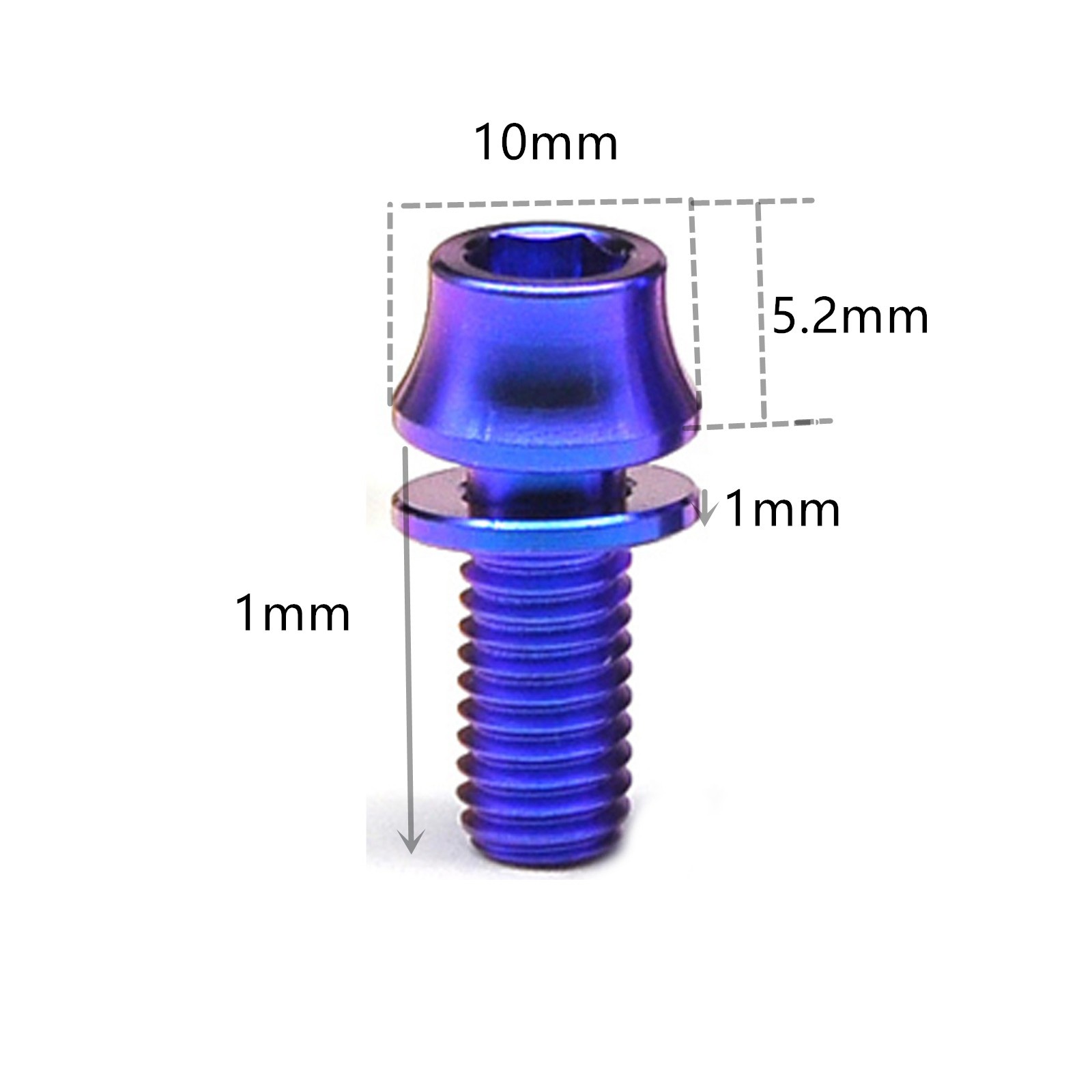 Titanium Bolt M5x12 Screw with Washer for Bike Water Bottle Cage Cup Holder Part