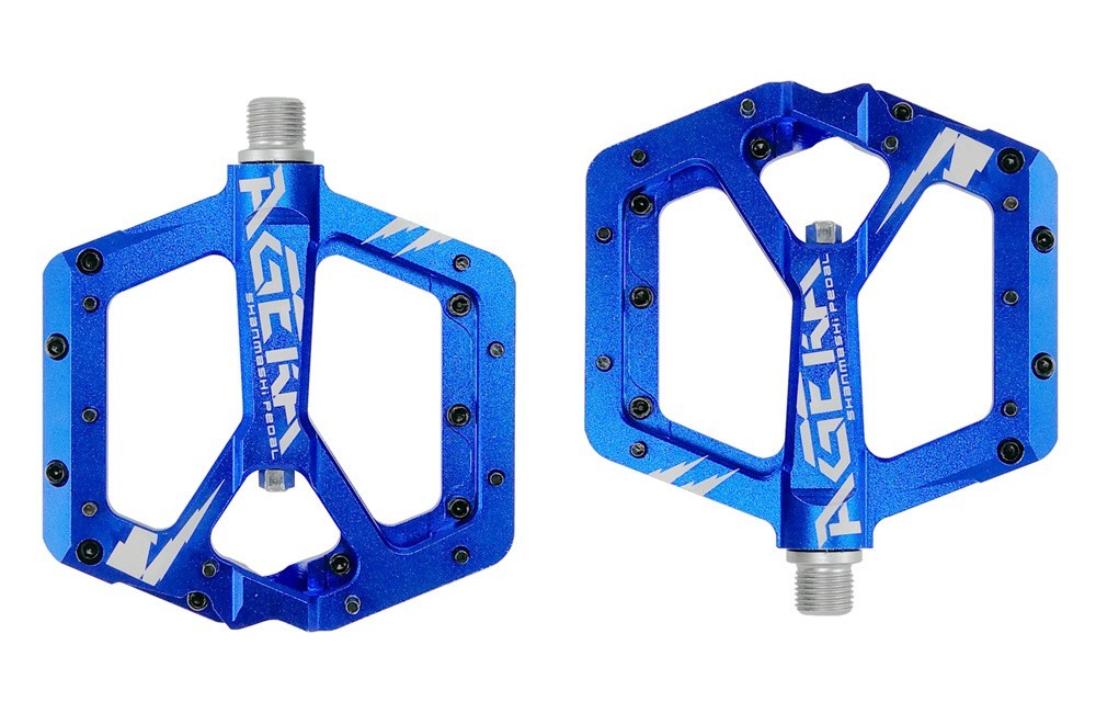Road MTB Mountain Bike Pedals DU Bearing CNC Aluminum Flat Platform Pedal 1 pair