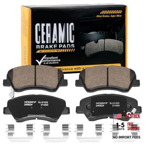 D1593 Front Ceramic Brake Pads Kit Fit For Hyundai Accent 2012-2017, For HZ1593