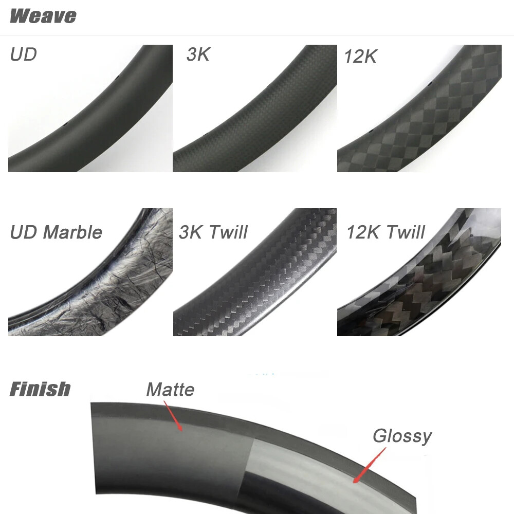 Superlight 29er MTB XC Carbon Rims 36mm Width 20 25 30mm Depth Hookless Tubeless