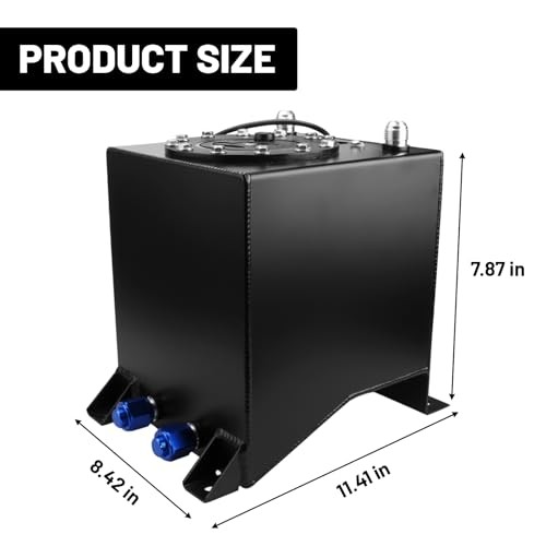 2.5 Gallon Fuel Cell 10L Universal Gas Tank with Level 2.5 gallon Black