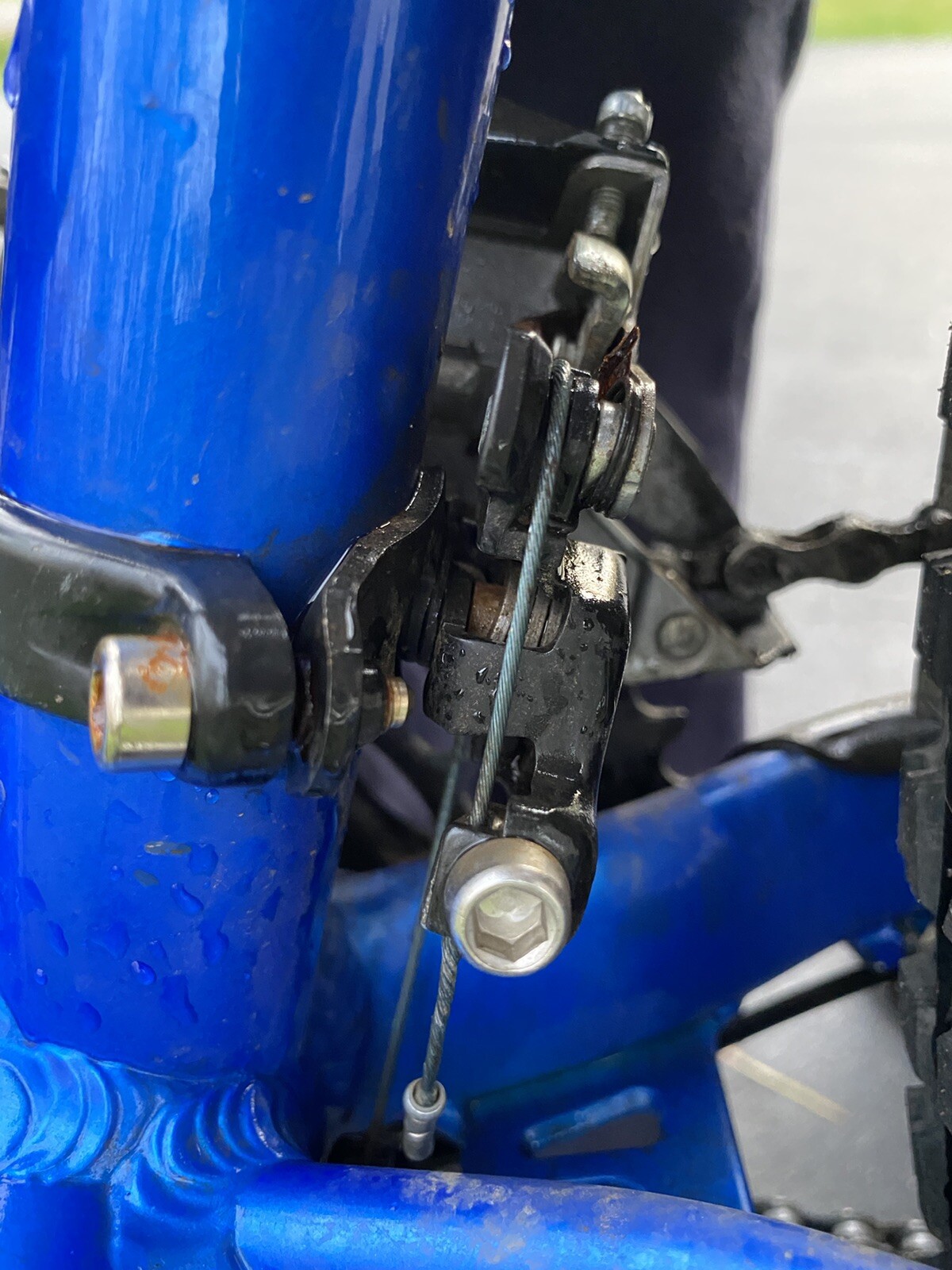 front derailleur clamp With Cable And Shifter And Crank Used For One Season