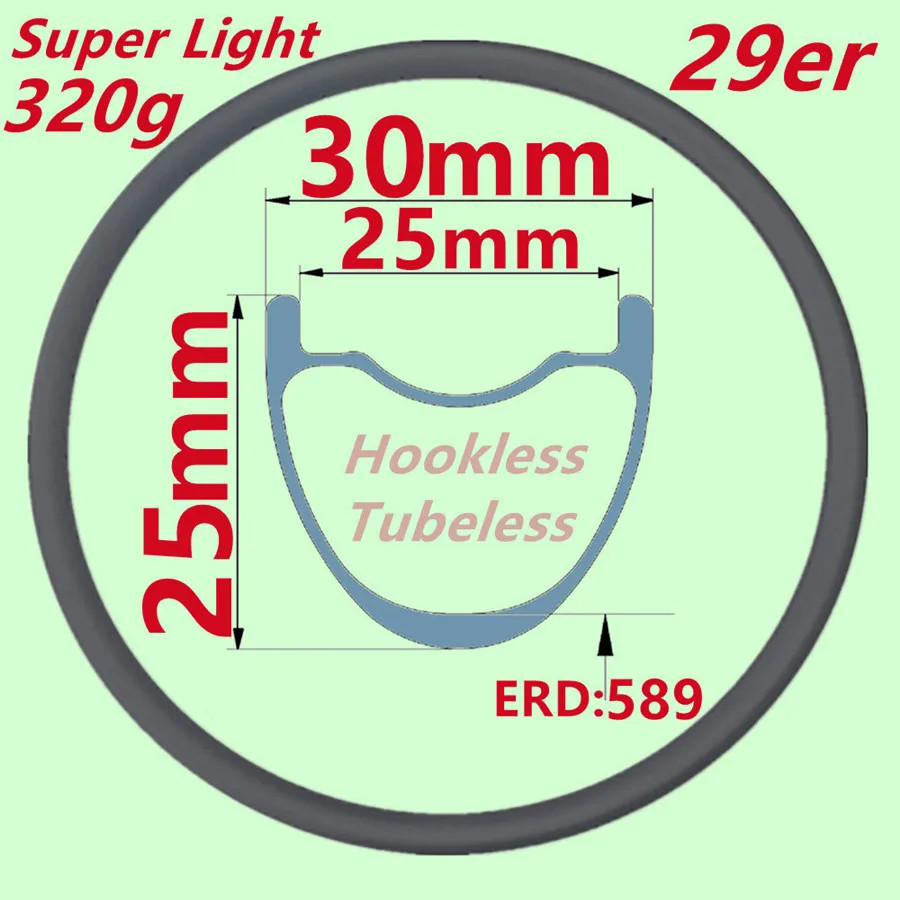 MTB Carbon Rim 28 Holes 29er/27.5er Bike Rim 20 25 30MM Depth XC Bicycle Rims