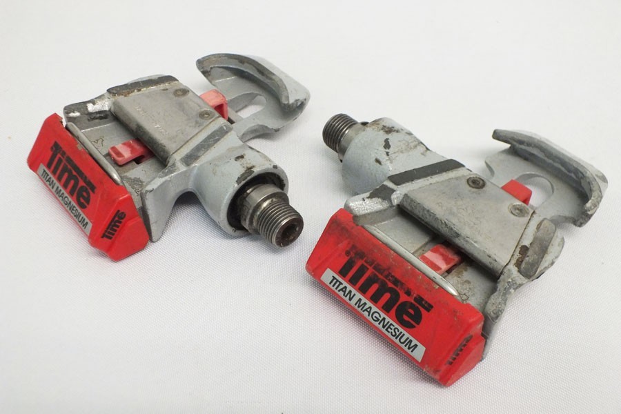 Vtg Time Titan Magnesium Road Pedals Clipless No Cleats 9/16 Road Bike France