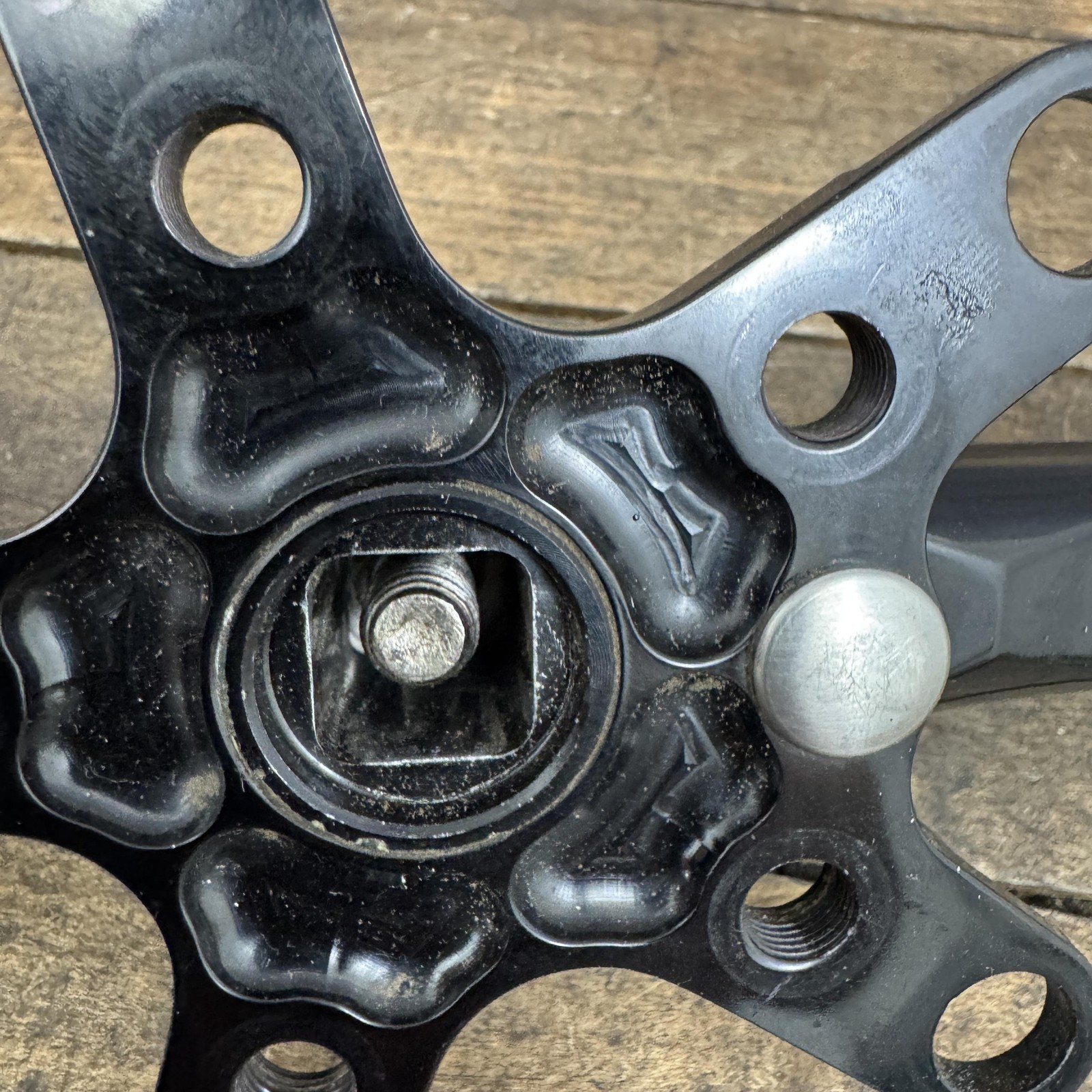 Vintage Grafton 175mm Right Crank Arm 94 58 BCD Triple Black MTB Square 90s