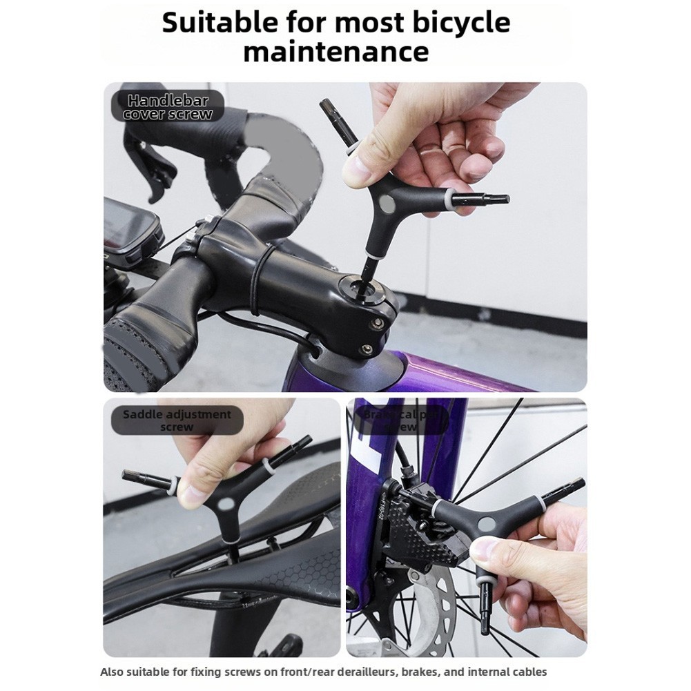 Bicycle Maintenance Triple Internal Hex Wrench Tool for 4 5 6mm Hex Screws