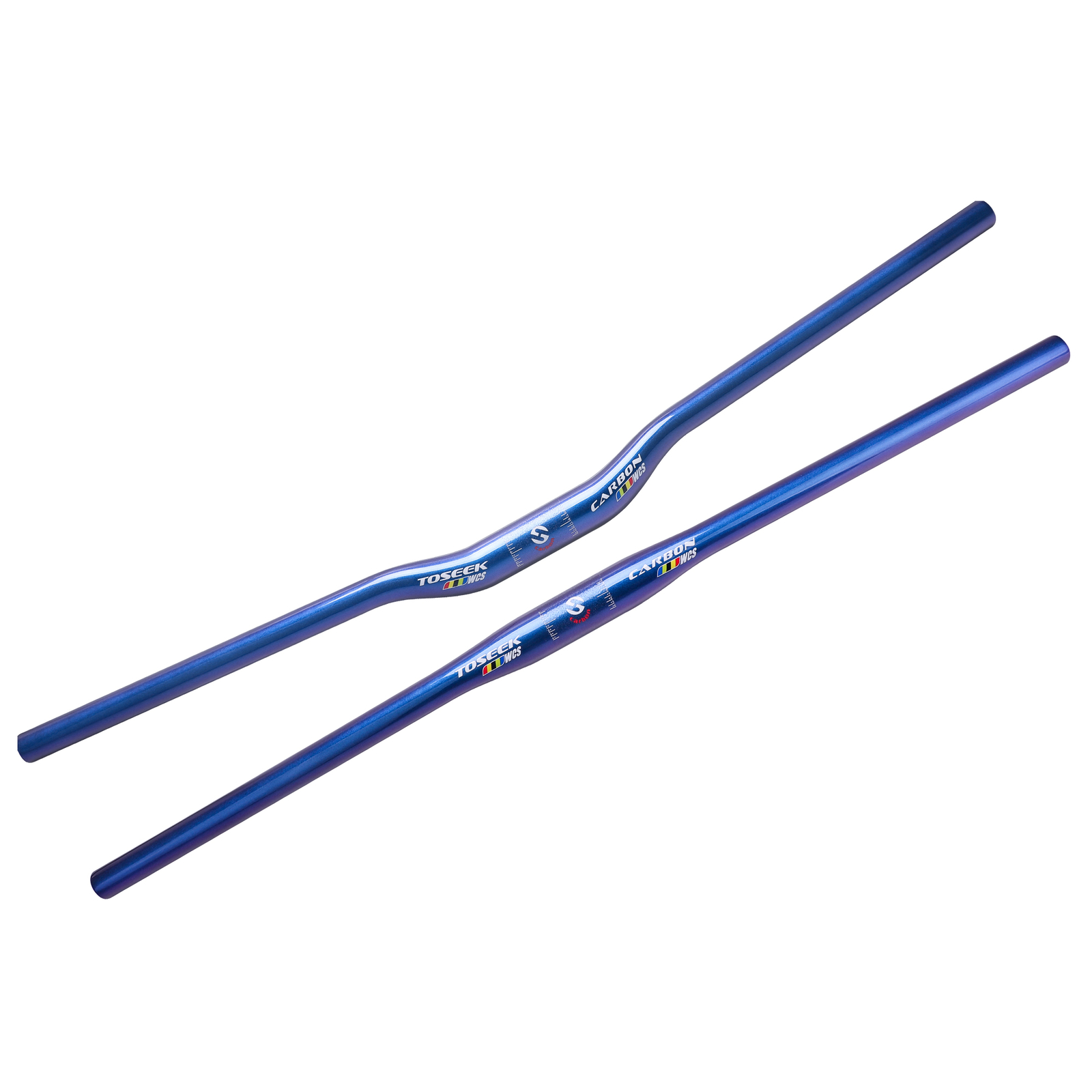 Blue Purple Carbon Handlebar Mountain Bicycle Flat Bar Rise Bar 31.8*600-760mm