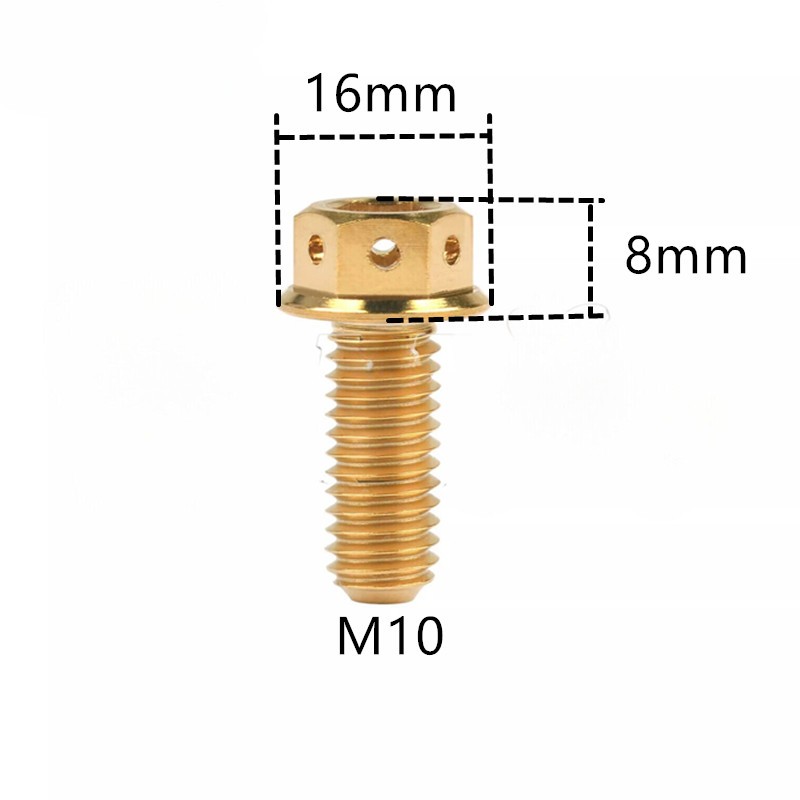 4 Pcs Titanium Bolt M10x1.25/1.5mm Hex Flange Head 20,25,30,35,40,45,50,55-90mm