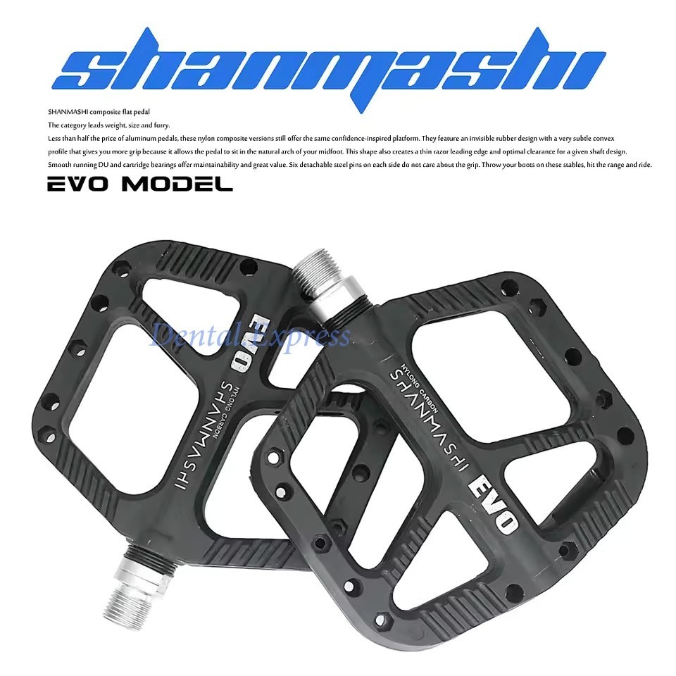 EVO Mountain Bike Pedal Nylon 9/16 Platform Flat Road BMX MTB Bicycle Pedals