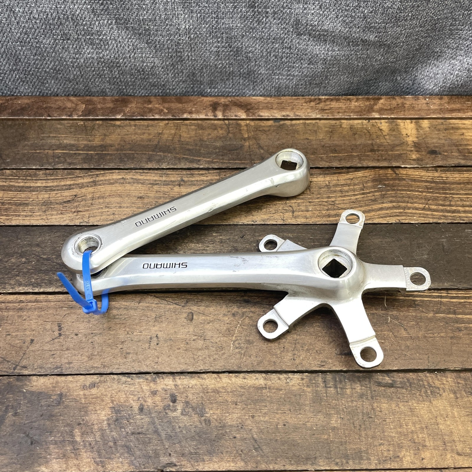 Vintage Shimano 600 FC-6206 Crank Set 165mm 110 BCD Silver Road Bike Japan