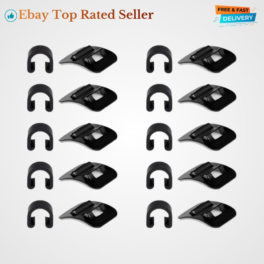 Aluminum C-Clip Cable Guides for MTB and Road Bike – 10 Pieces Set