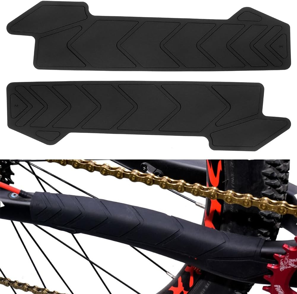 BESNIN Bike Chainstay Protector 2Pcs MTB Silicone Chain Stay Frame Guard Protect