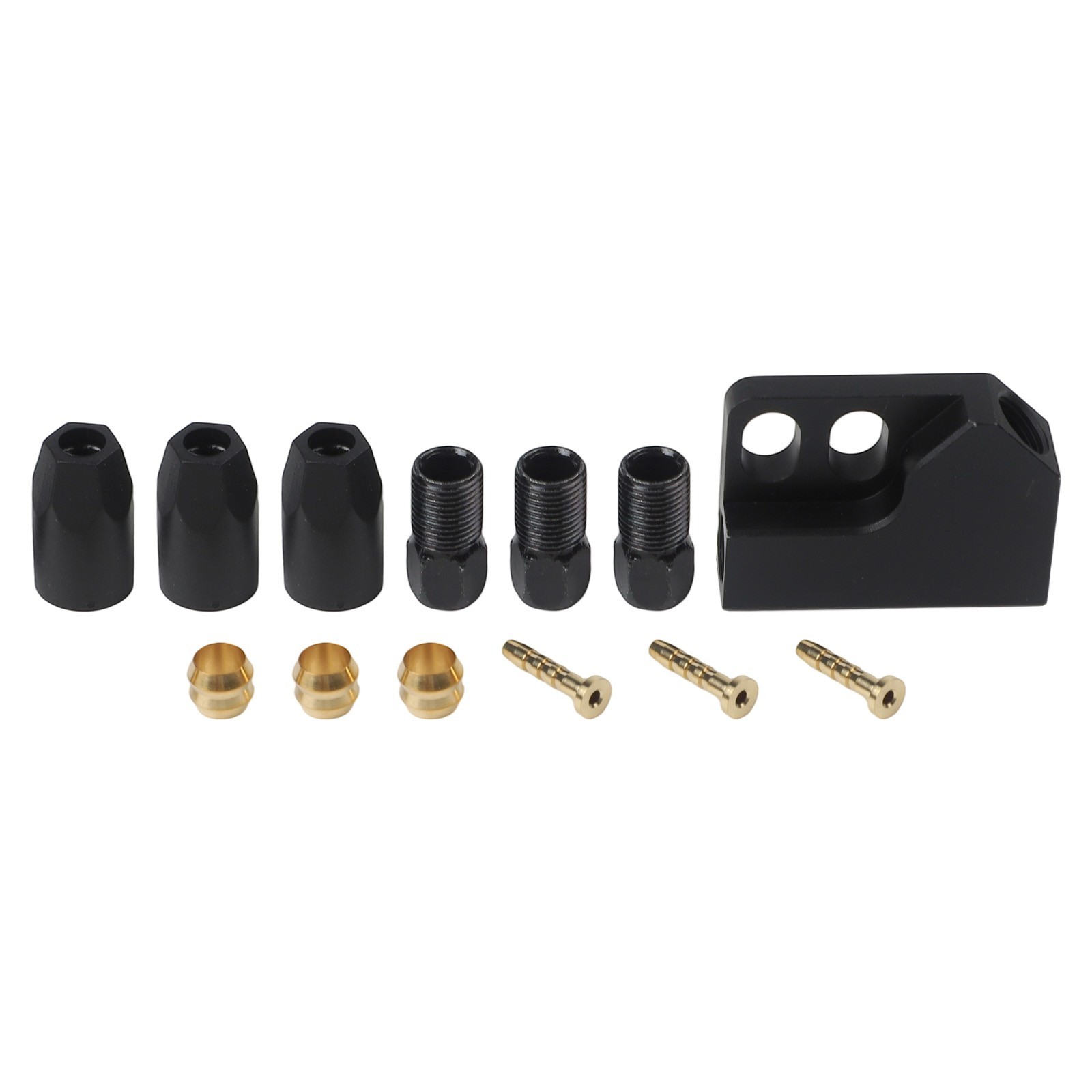Durable Versatile Jet Black Hydraulic Brake Cable Tee 1 to 2 Adapter Reliable