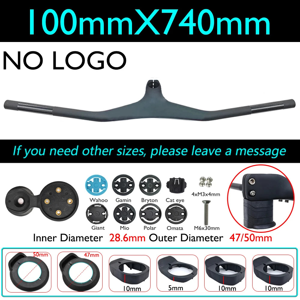 Carbon XC Mountain Bike Integrated Handlebars -17° 28.6mm Bicycle Accessories