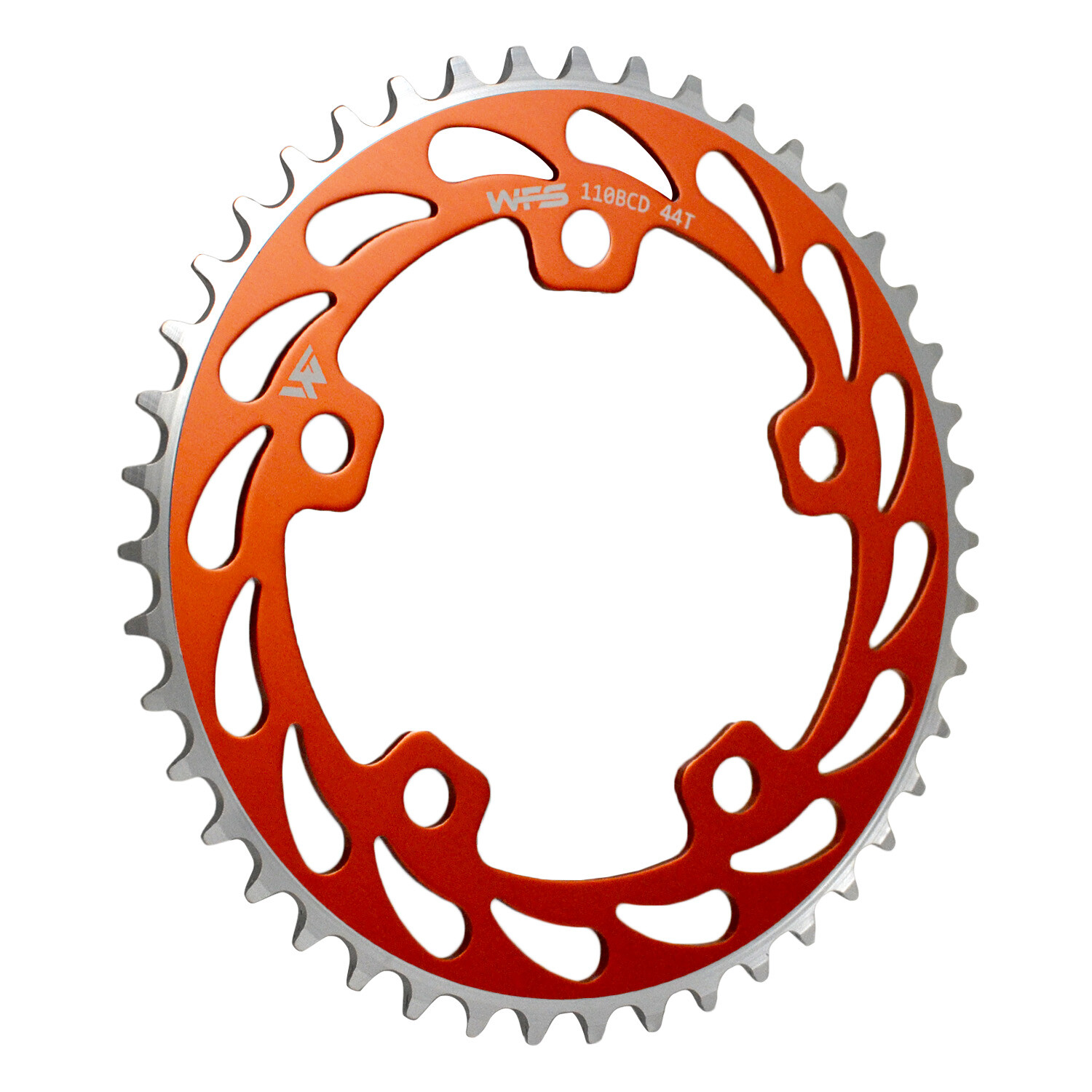 WFS Helix Chainring 44T 1/8″ 110mm Old School BMX Single Speed Fixie , Orange