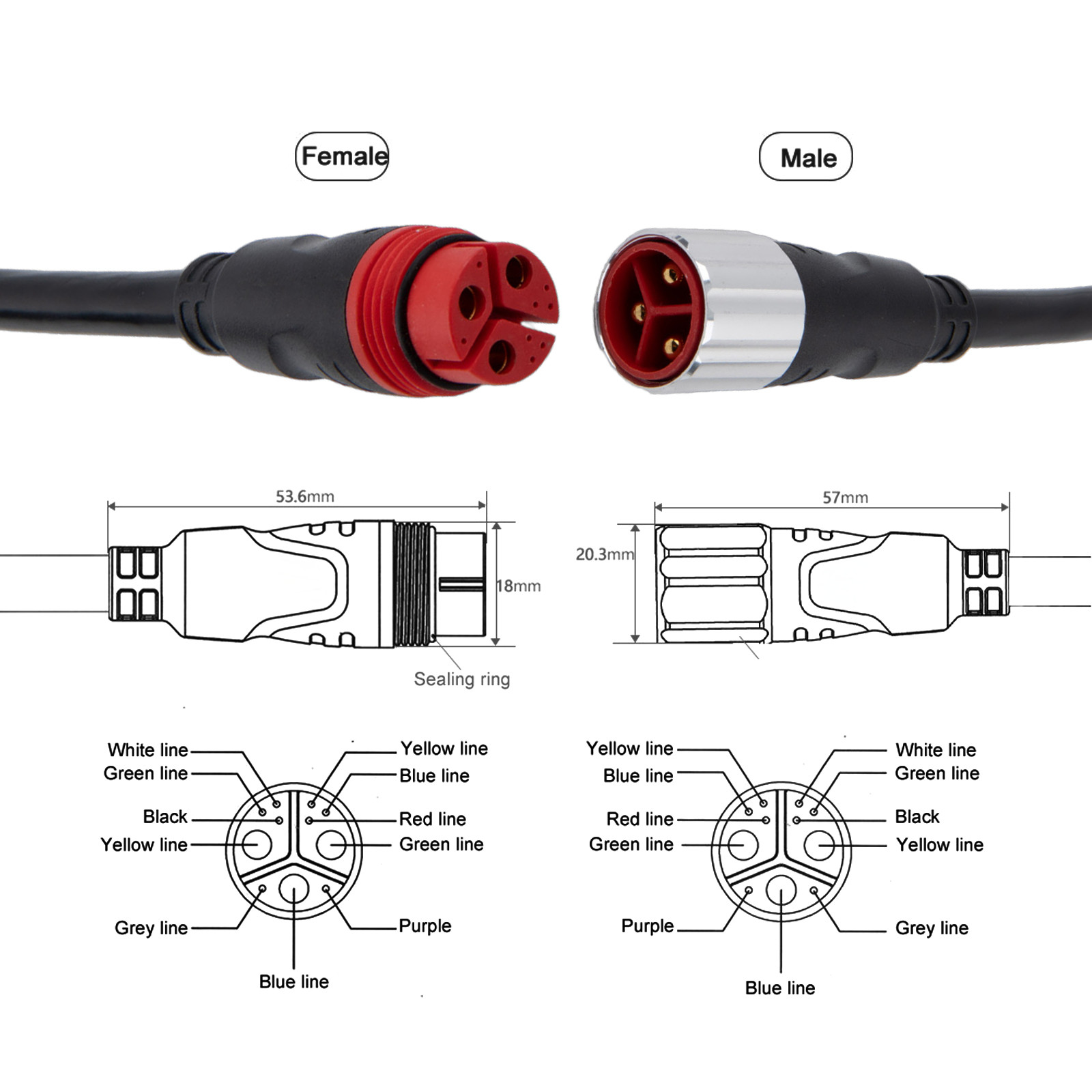 For Bafang Hub Motor Accessory Reliable 11 Pin Extension Conversion Wire