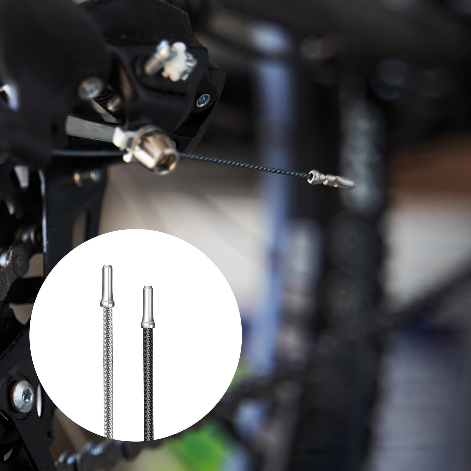 150 PCS Bike Cable End Caps – Aluminum Alloy Brake & Derailleur Long, Silver