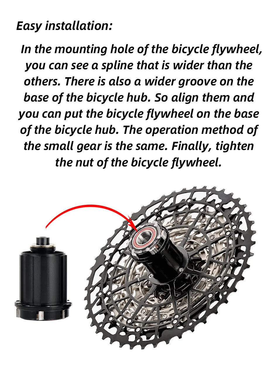 Sunshine 9S 10S 11 12 13 Speed UltraLight Cassette for MTB Bike HG Freewheel