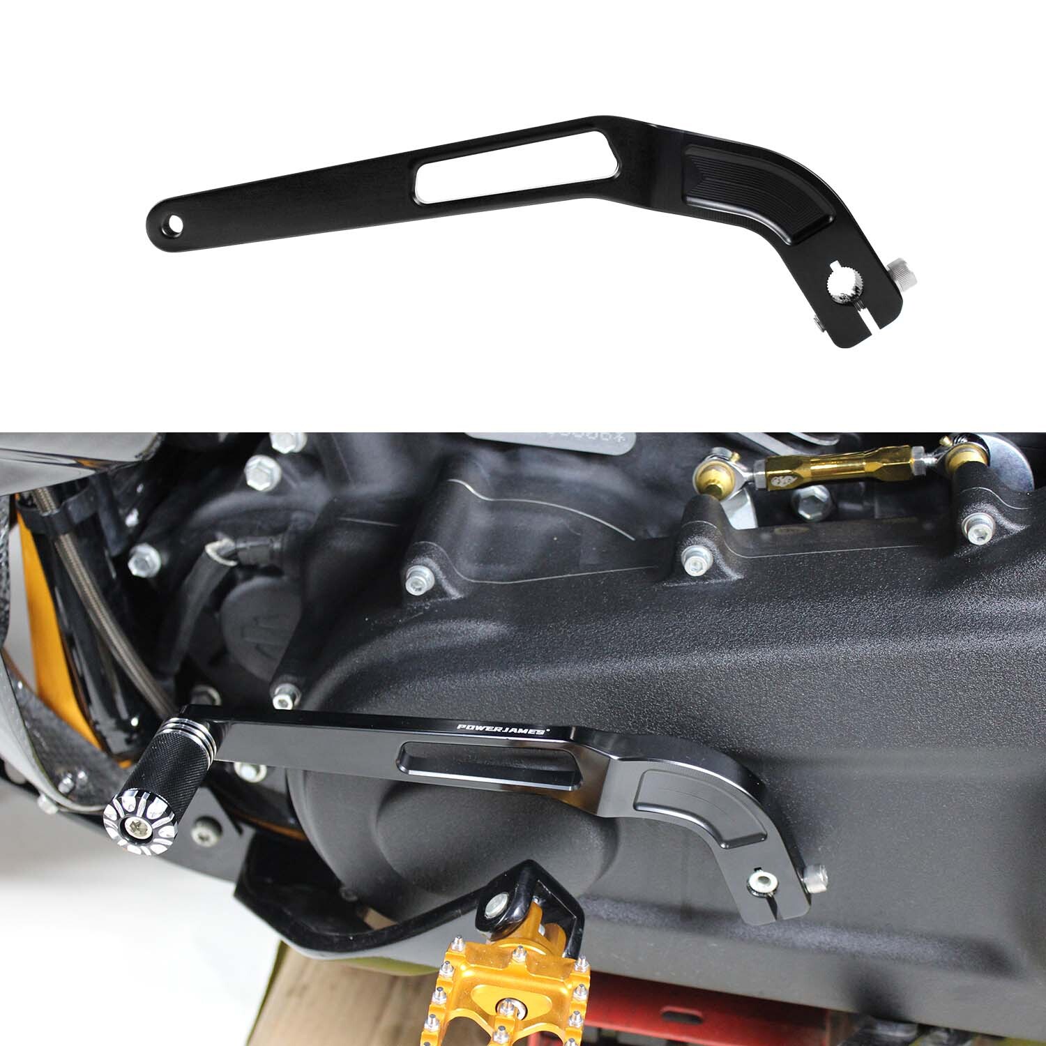 Black shift lever for Harley 18-Later Softail Standard Street Bob Low Rider S
