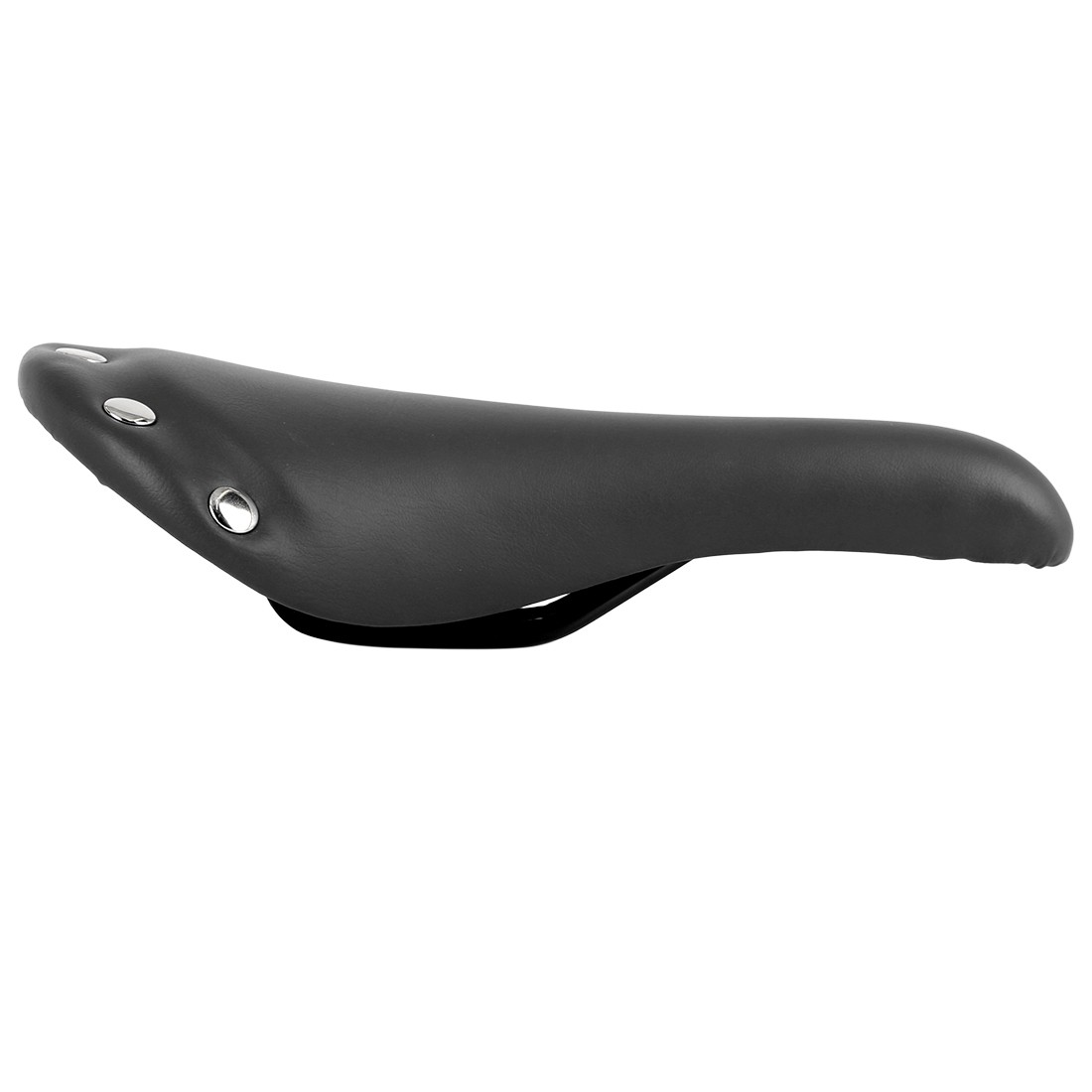 27x15x7cm bicycle saddle black PU leather short seat with rivets