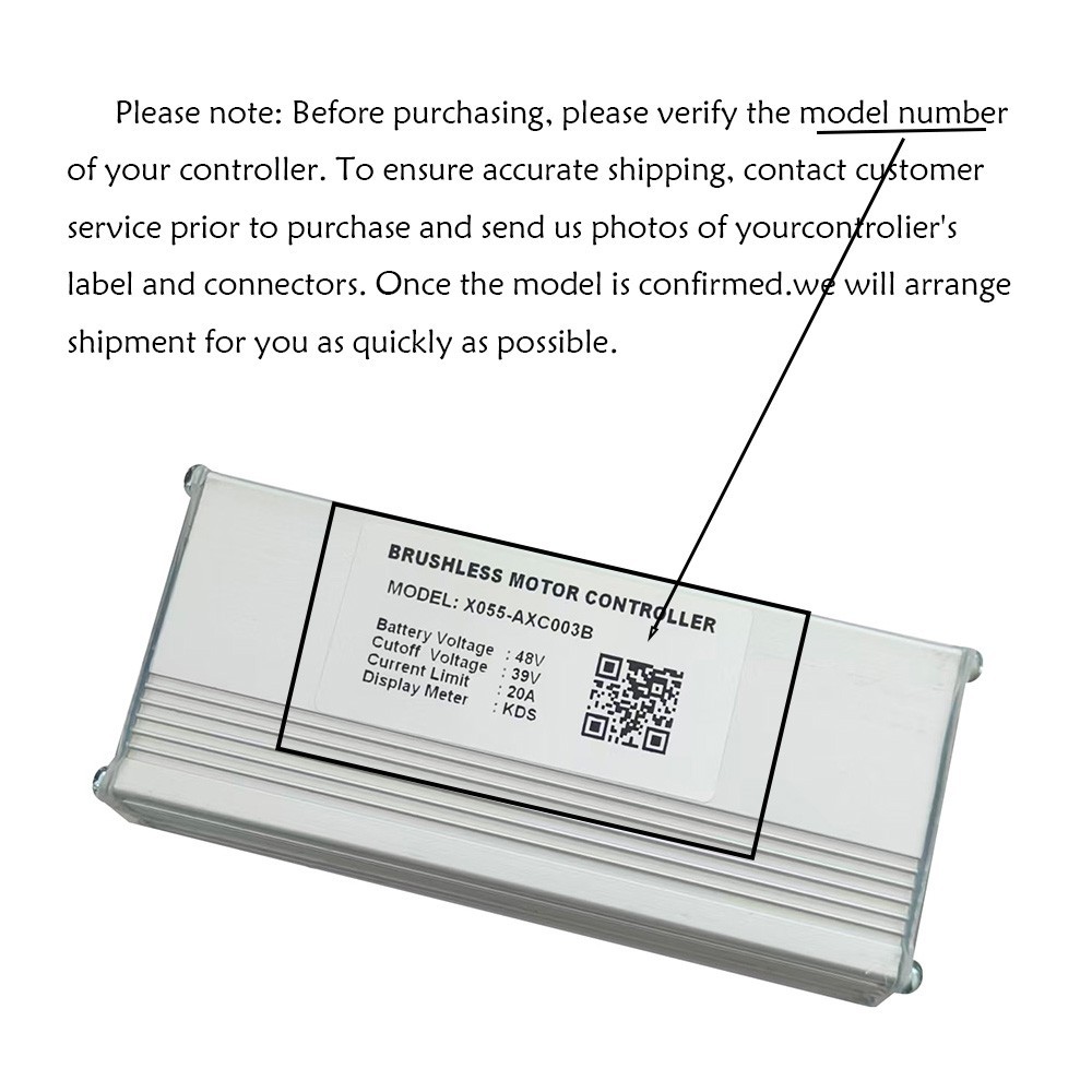 Brushless Motor Controller X055-AXC003B 48V 18A Electric Bike Conversion Kit KDS