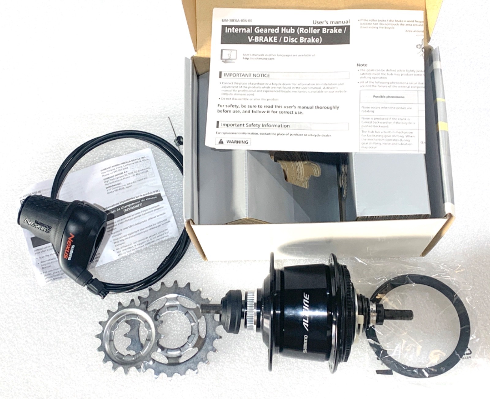 Shimano Alfine SG-S7001 8-Speed Internally Geared Disc Brake 36h Rear Hub Black