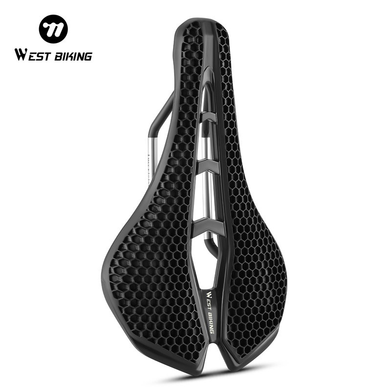 WEST BIKING Bicycle Saddle 3D Honeycomb Structure Hollow Road Bike Seat Saddle