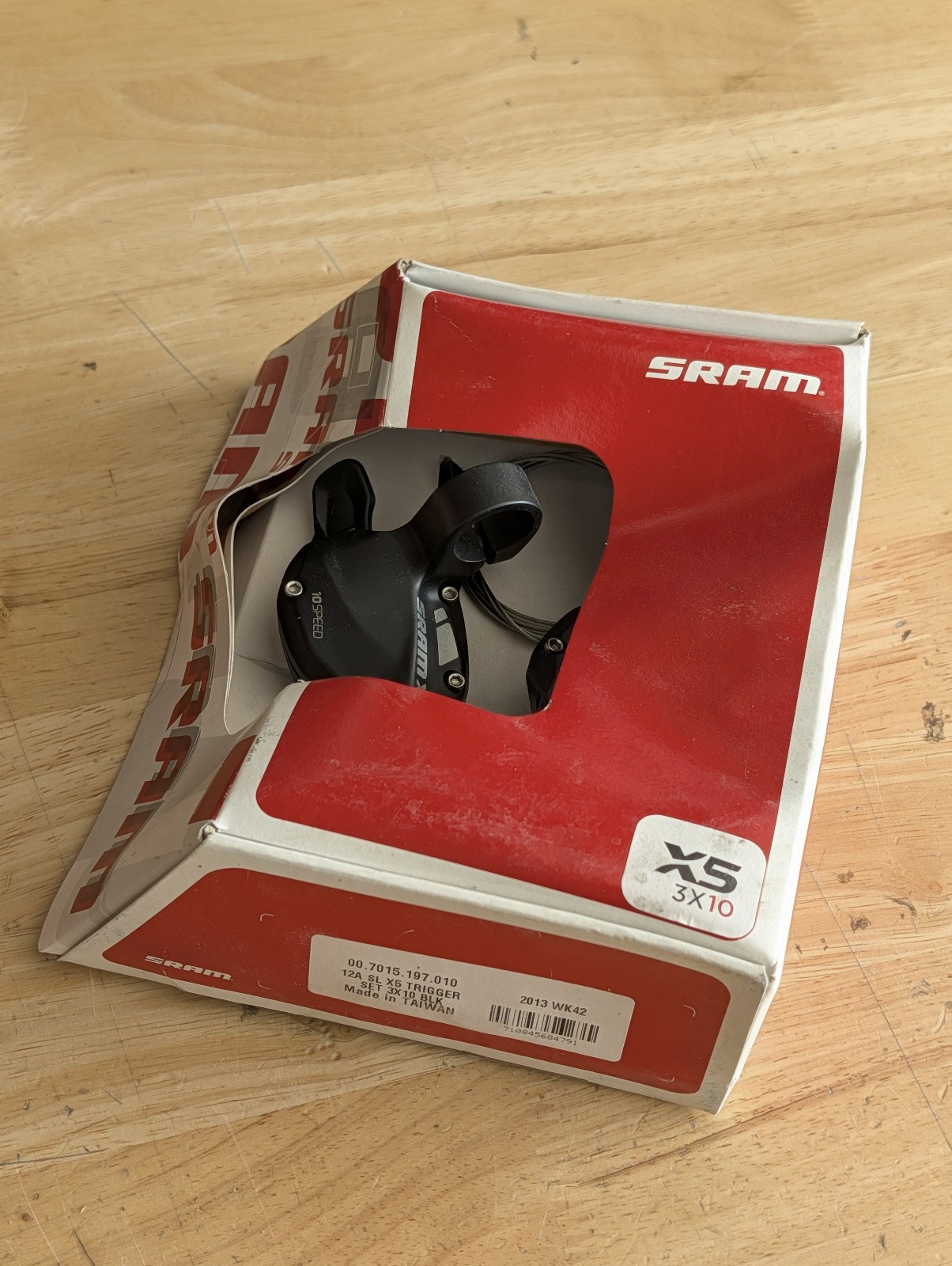 SRAM X5 Trigger Shifter Set – 2 x 10-Speed, Black Bicycle Shifter Pair