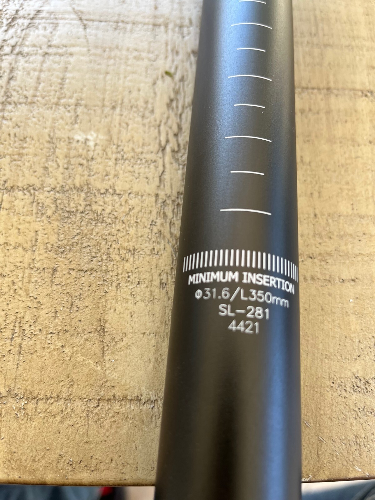 FSA GOSSAMER ALLOY SEATPOST 31.6X350mm SB-20 BLACK 365G NANO CLAMP SINGLE BOLT