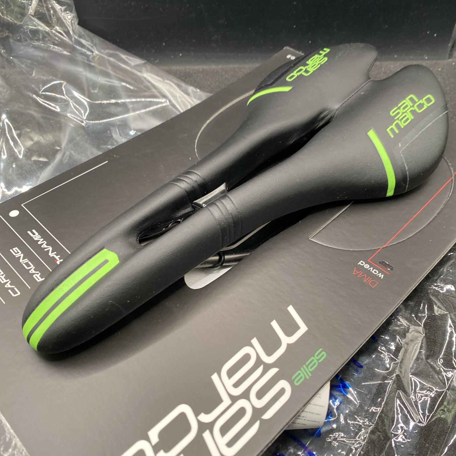 Selle San Marco Aspide 2 Open Cannondale Green Cycling Saddle (s22)