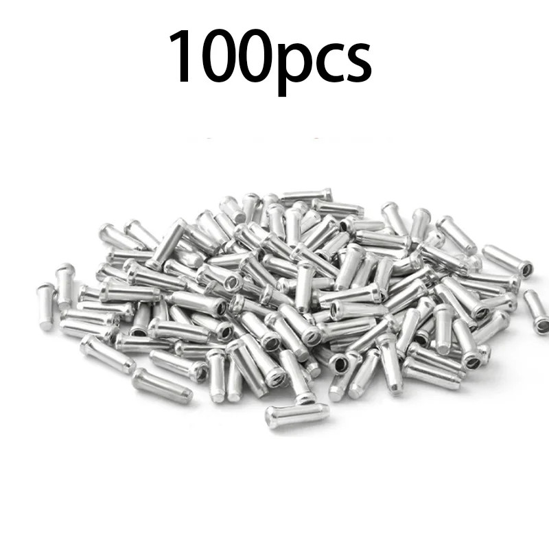 50/100Pcs Bicycle Cable End Caps Aluminum Alloy Bike Brake Shifter Cable Tips Wi