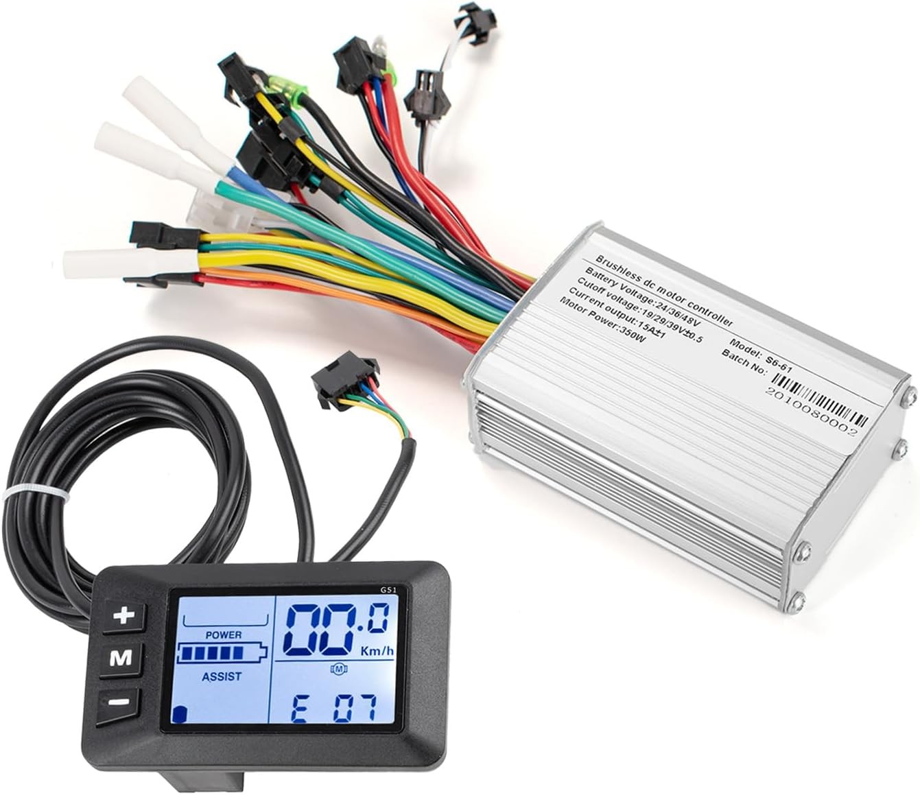 24V 36V 48V Electric Bike Controller Kit 17A 350W Brushless Motor Controller and