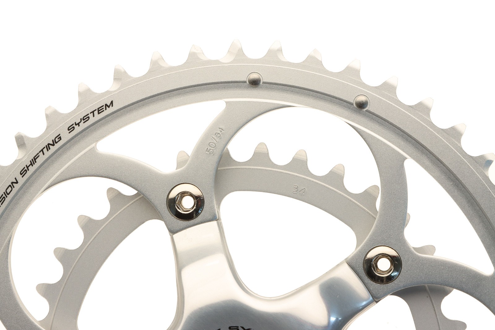 Campagnolo Veloce Crankset 50/34T Compact 10s Silver 172.5mm Power-Torque NOS